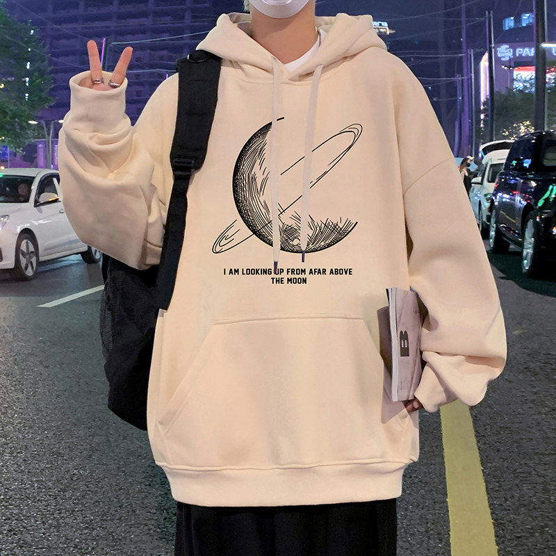CM087AP60秋冬纯棉港风连帽外套oversize卫衣美式宽松上衣,男装卫衣,星座304A-1