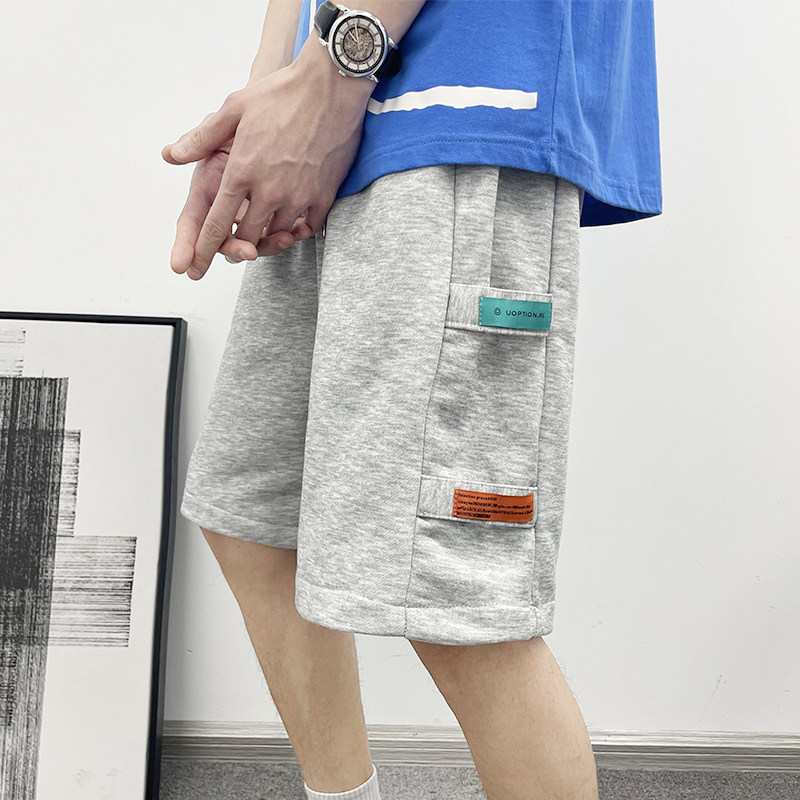 XZ304A-1DK38CP30夏季宽松短裤男薄款撞色贴标时尚五分裤居家,男装休闲裤,星座304A-1