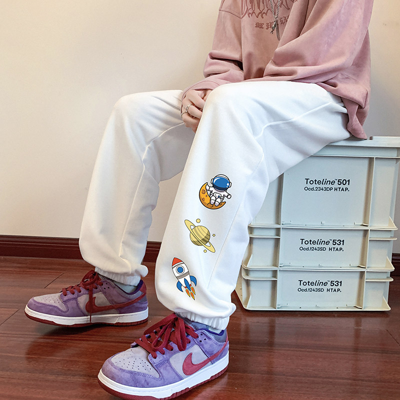 K831BBP45新款潮裤男卫裤宽松束脚长裤男士松紧腰运动裤图片