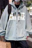 H189P70加绒75新品卫衣男宽松拉链开衫潮牌高街复古连帽外套，男装卫衣，星座304A-1