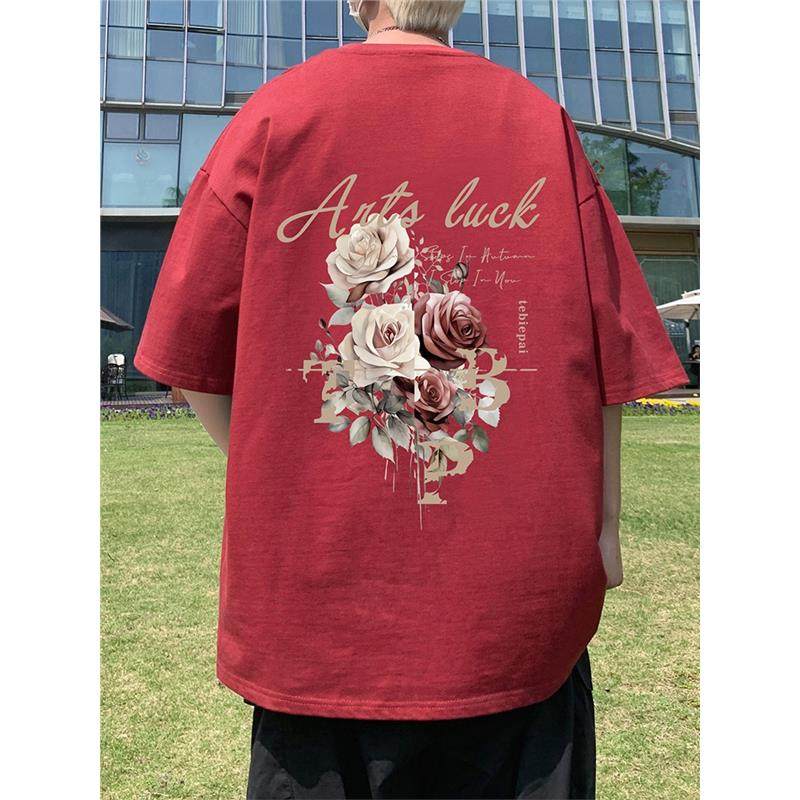 T791P26短袖t恤男夏季新款纯棉体恤衫oversize潮宽松休闲运动,男装T恤,星座304A-1