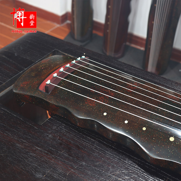博韵堂古琴｜ 掌柜精斫落霞式演奏级纯手工制作老杉木生漆七弦琴