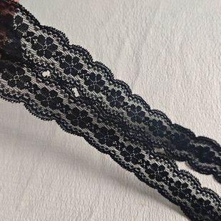 蕾丝花边弹力小边锦纶丝弹力单双波裁边花型内裤 脚边内衣服 腰头裤