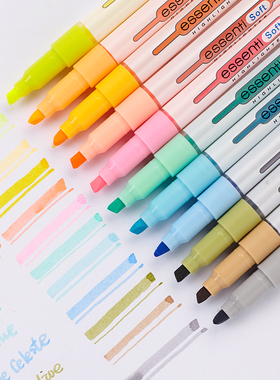 慕娜美 慕那美essenti 06017淡色荧光笔学生办公彩色记号笔涂鸦笔