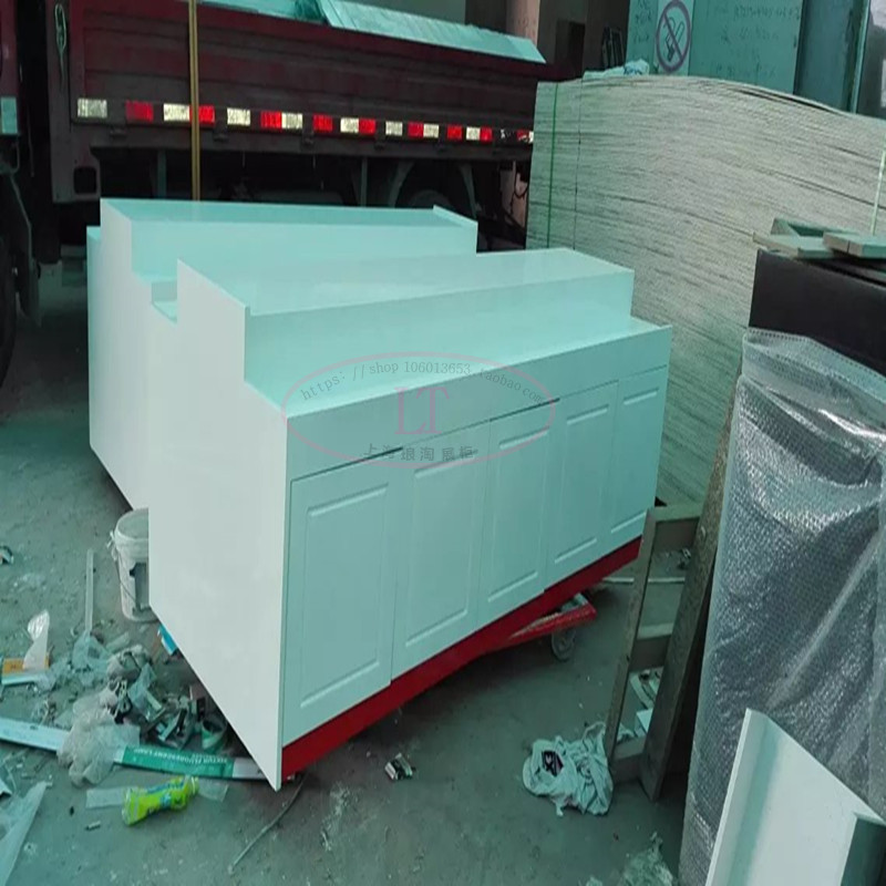 木质烤漆食品展柜休闲食品零食展示柜中岛柜超市散装食品货架柜台