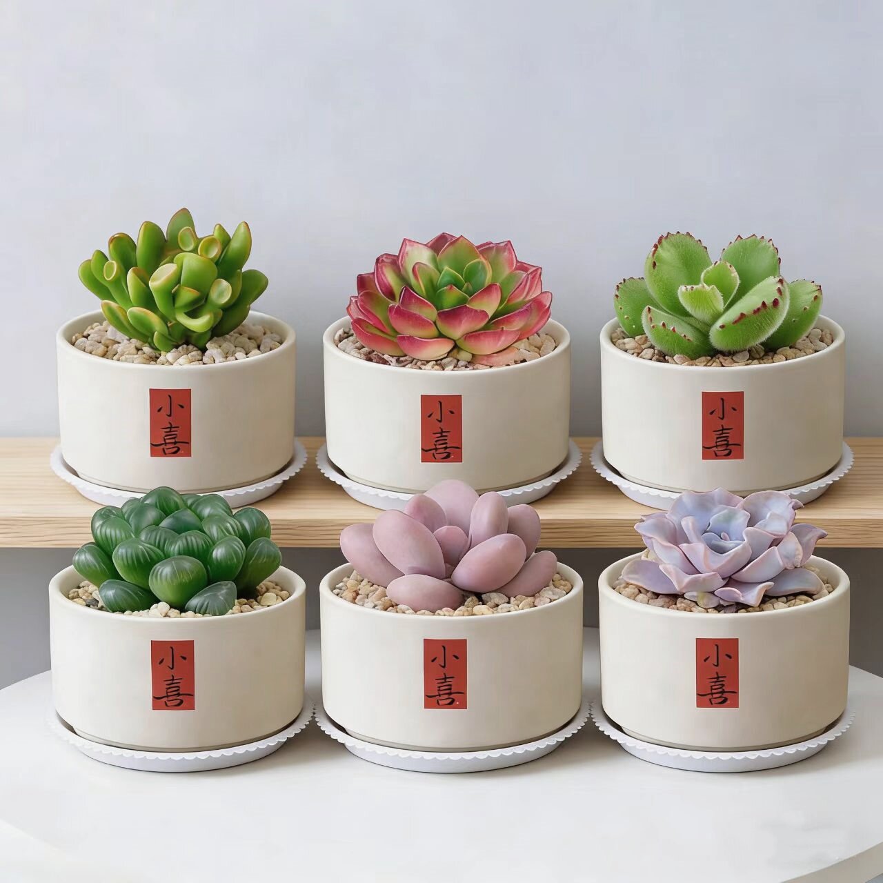 小喜多肉植物桌面摆件植物小盆栽套装组合好养易活幼儿园可爱室内