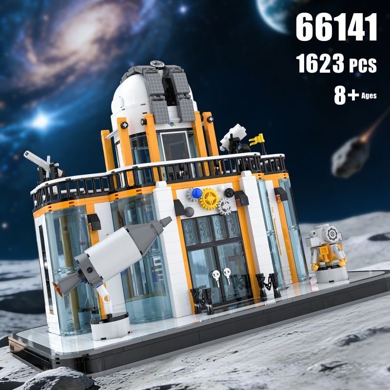 砖悦66141太空搜索科技系列航天博物馆拼装diy小颗粒积木玩具模型