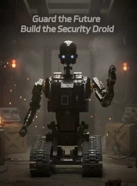 AmazingBlock70001经典安保遥控机器人拼装diy小颗粒积木玩具模型