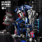 拓乐6006汽车人电影系列擎天柱大黄峰机甲拼装 小颗粒积木玩具模型