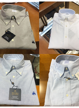 Regent布克兄弟纯色纯棉BrooksBrothers免烫牛津纺休闲时尚男衬衫