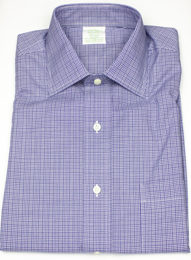 布克兄弟免烫格子长袖衬衫Milano修身BrooksBrothers抗皱高级时尚