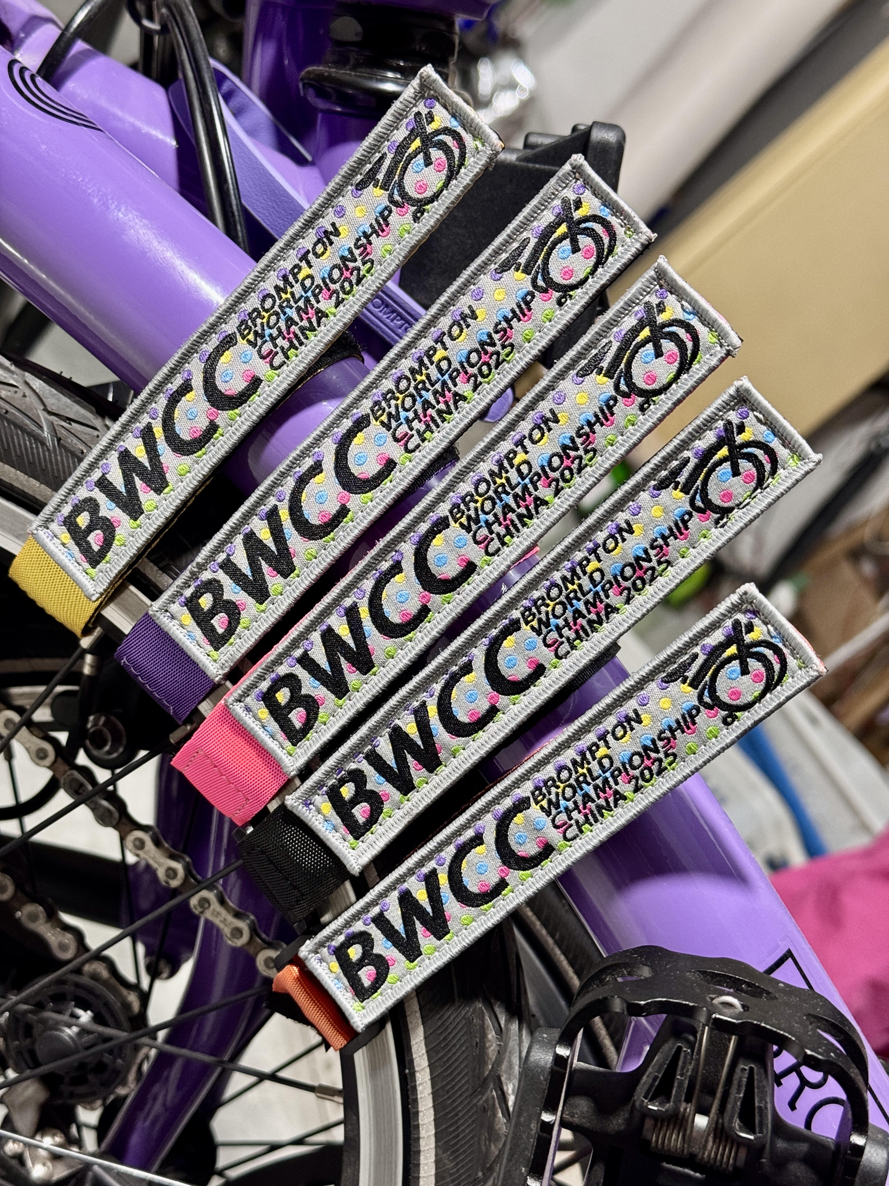 BWCC限定Brompton小布自行车骑行绑腿束裤带车身固定大梁防散绑带