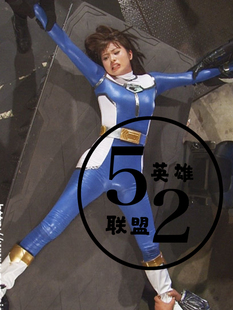 定制 特摄giga女战士涂胶面料拼接连体紧身衣扮演服 包邮