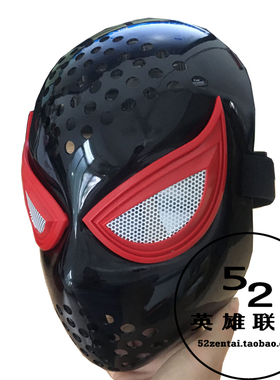 新款红色黑色faceshell带透气孔 蜘蛛侠立体塑形面具 均码