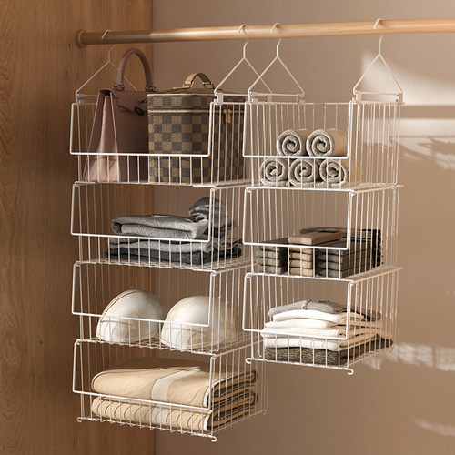 衣柜收纳悬挂式挂篮包包收纳神器