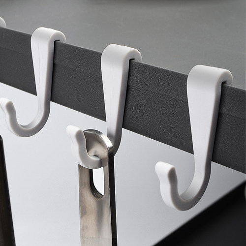 小挂钩置物架侧边卡夹S型扁挂勾