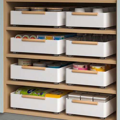 橱柜拉篮抽拉式收纳盒厨房分层架