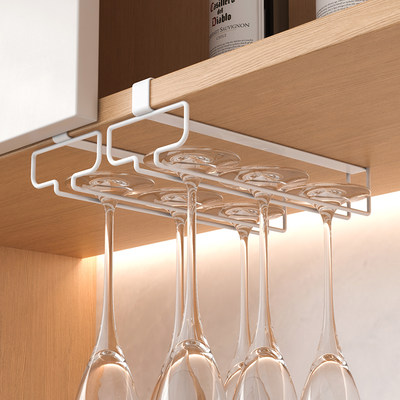 红酒杯架倒挂免打孔悬挂高脚杯架