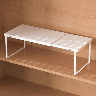 柜子分层架厨房台面收纳铁艺极窄鞋 柜里分隔板厨柜内可伸缩置物架