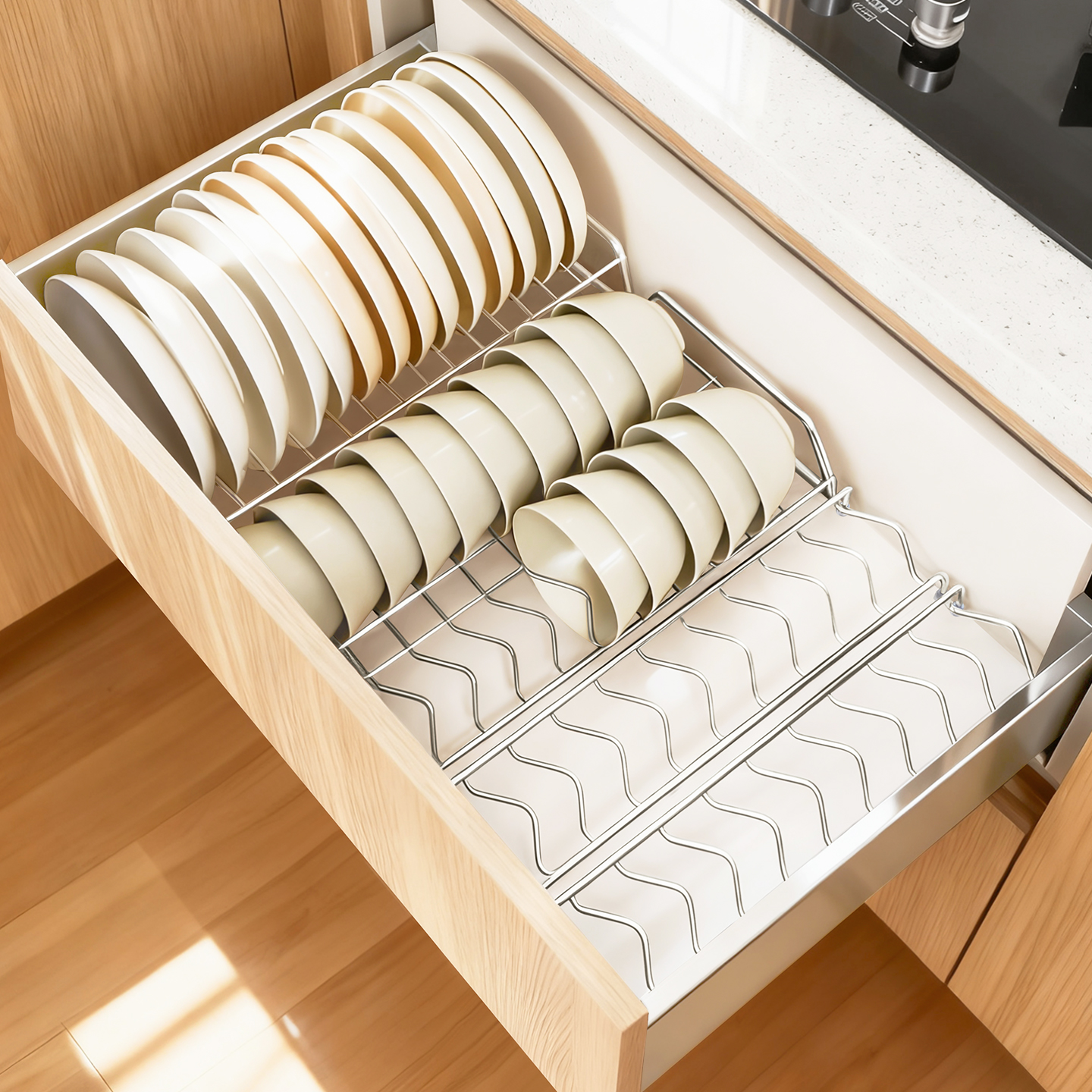 厨房放碗和盘子的架子极窄沥碗架