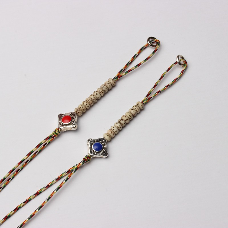 藏式传统计数铃杵菩提手串 DIY108颗文玩珠串配饰侧挂流苏饰品