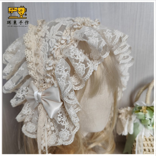 珥东手作Lolita卢瓦尔葡萄园生成色藤蔓三角巾头巾lo娘百搭头饰甜