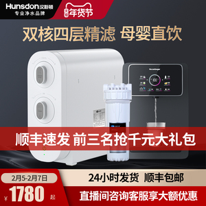汉斯顿净水器家用直饮D3净水机厨房自来水过滤器ro反渗透纯水机