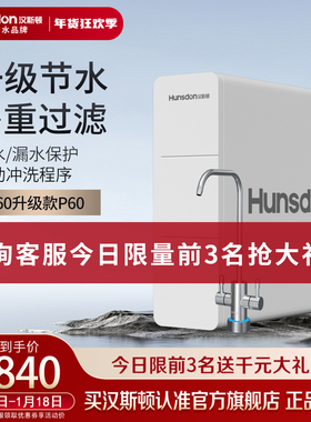 汉斯顿净水器家用直饮厨房自来水ro反渗透净水机D60升级款P60/p80