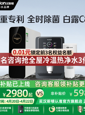 汉斯顿净水器家用直饮0阻垢剂ro反渗透专利净水机1601升级白露C80