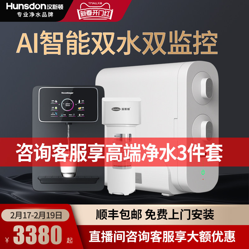 汉斯顿净水器家用直饮全屋自来水过滤器厨房净化ro反渗透纯水机C2