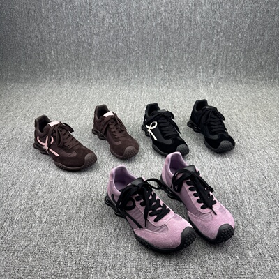 德训鞋时尚运动跑鞋拼色真皮女鞋