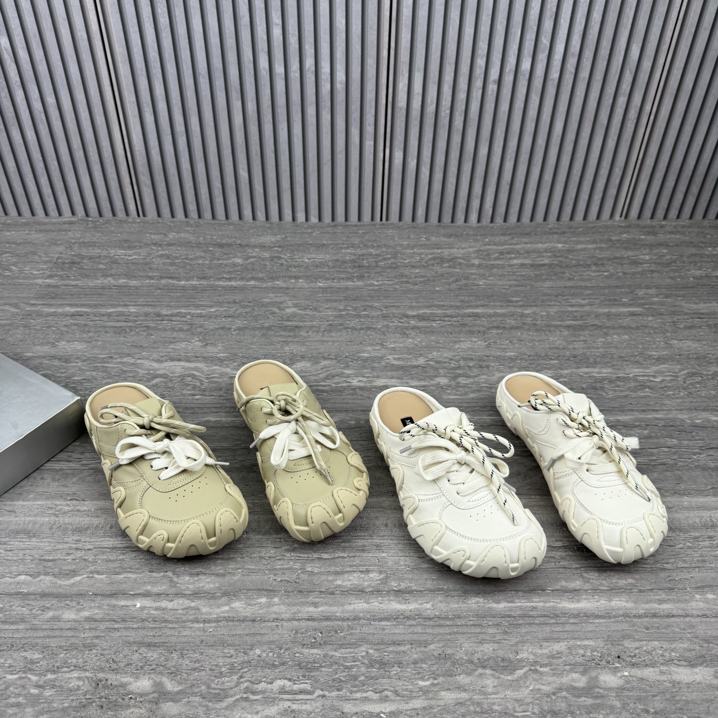 2026春季新款女鞋欧货欧洲站系带包头拖鞋外穿一脚蹬平底时尚半拖,女鞋,包头拖,淘宝优惠券,粉丝福利购,淘宝优惠卷