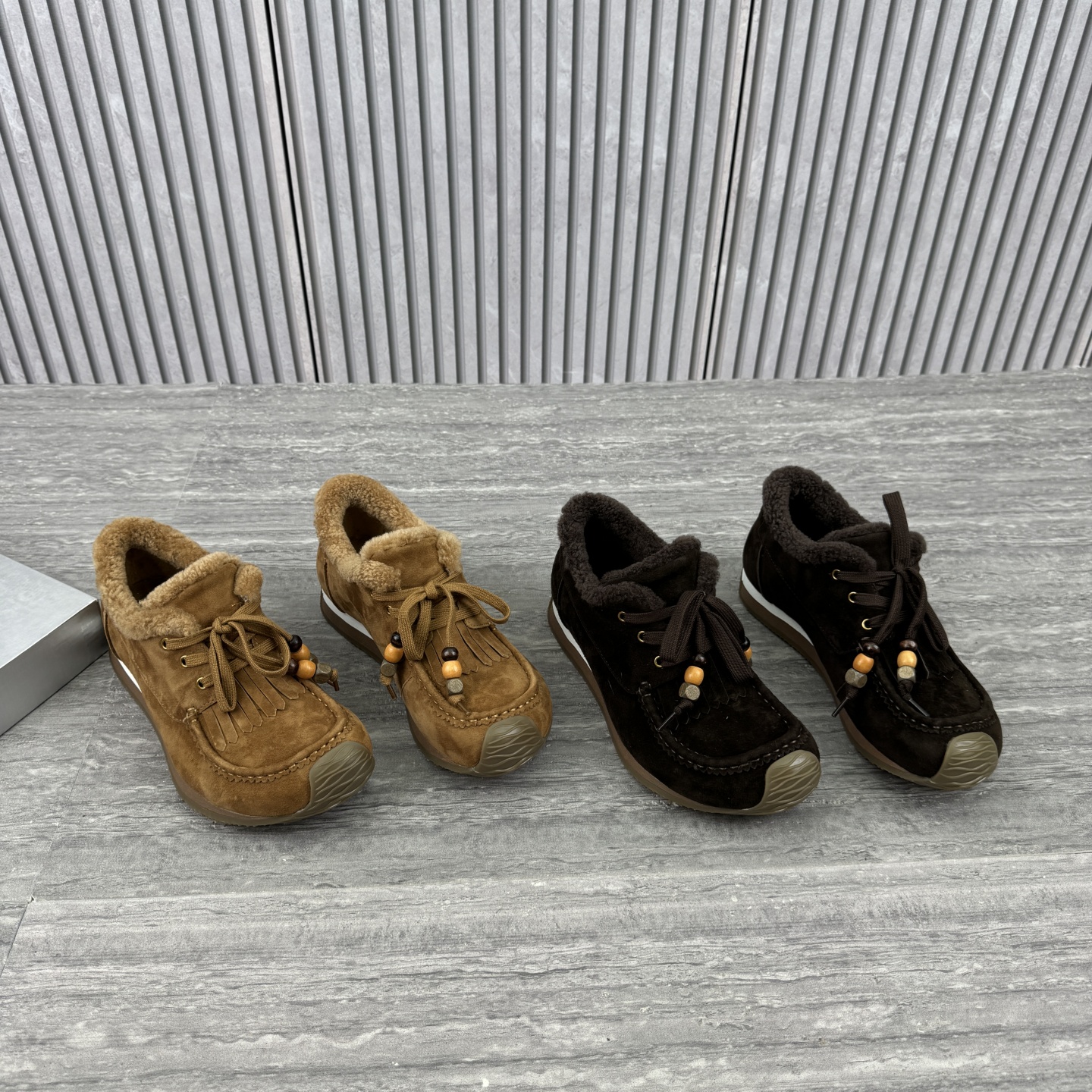 磨砂皮加绒德训鞋复古休闲鞋女鞋