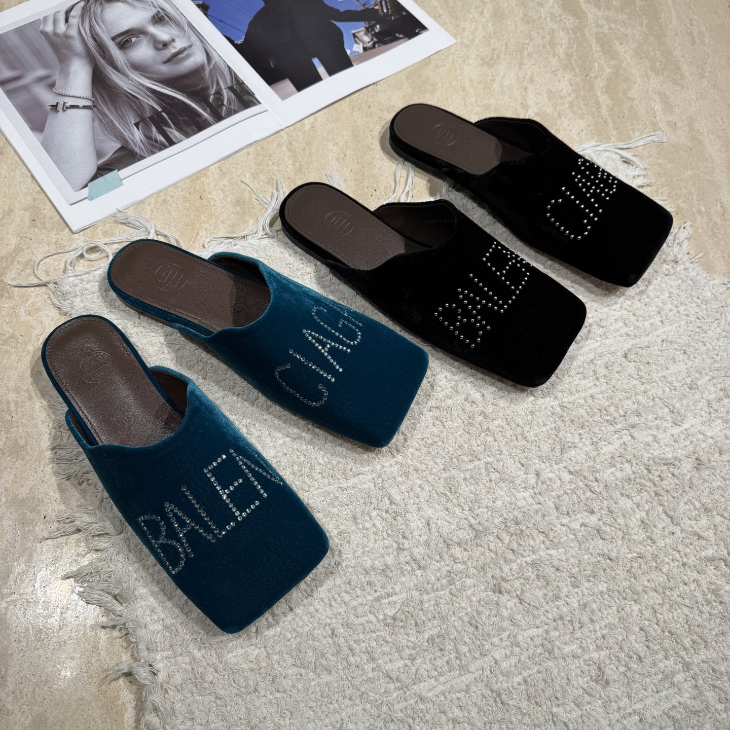 欧洲站欧货2026春季新款外穿平底方头懒人半拖绒面时尚包头拖鞋女,女鞋,包头拖,淘宝优惠券,粉丝福利购,淘宝优惠卷