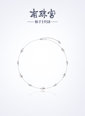 南珠宫925银淡水珍珠项链秋冬百搭款项链送女友C-CYX171SD-Y