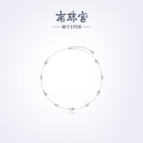 南珠宫925银淡水珍珠项链秋冬百搭款项链送女友C-CYX171SD-Y
