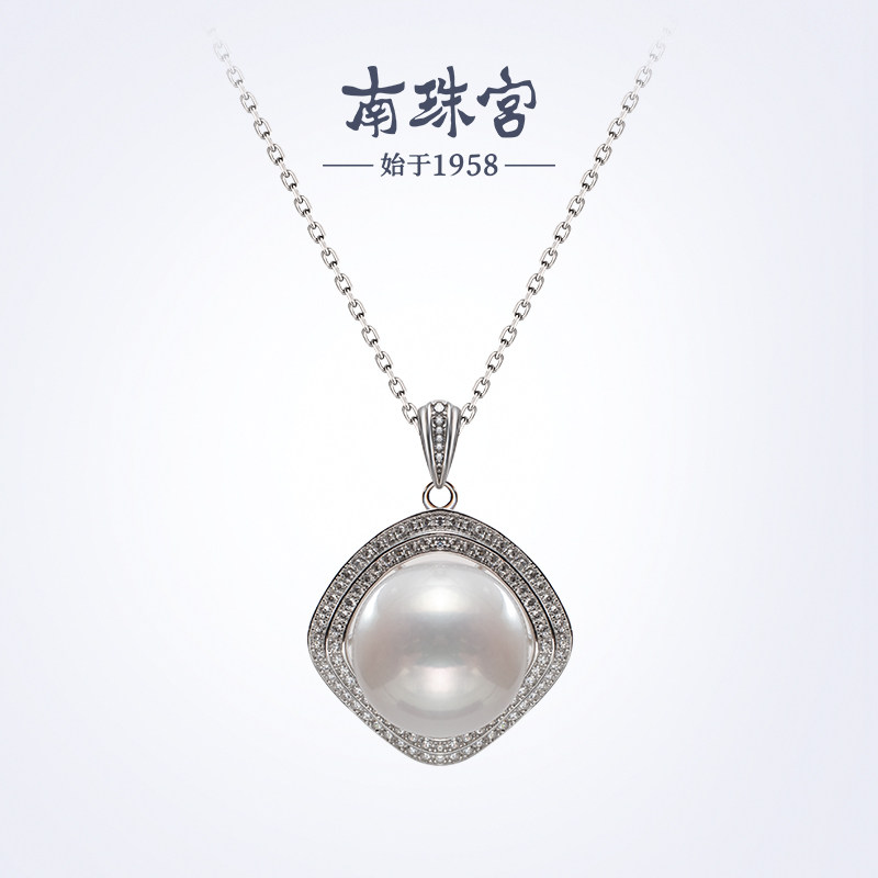 南珠宫925银淡水珍珠吊坠简约百搭C-CYD069SD-Y,珠宝/钻石/翡翠,颈饰,淘宝优惠券,粉丝福利购,淘宝优惠卷