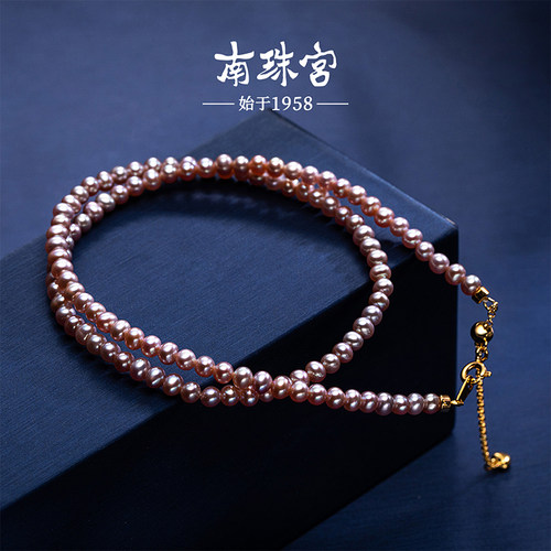 南珠宫S925银淡水珍珠近圆baby珠