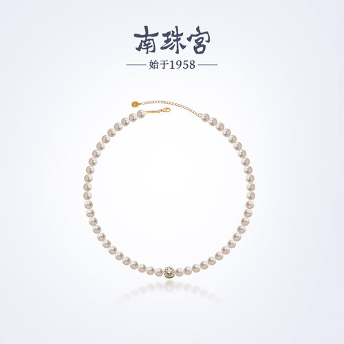 南珠宫光点 925银淡水珍珠项链个性优雅轻奢高级感