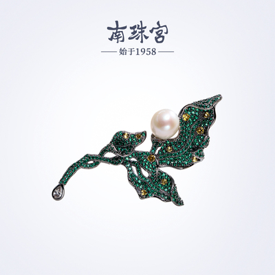 南珠宫淡水珍珠胸针日常通勤新年礼物送妈妈H112D