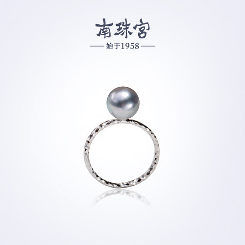 南珠宫星霁925银海水珍珠戒指真多麻气质显白温柔通勤百搭手饰