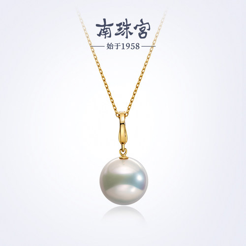 南珠宫龙珠925银淡水珍珠吊坠项链大颗粒15-16mm单颗 C-D063SD-J