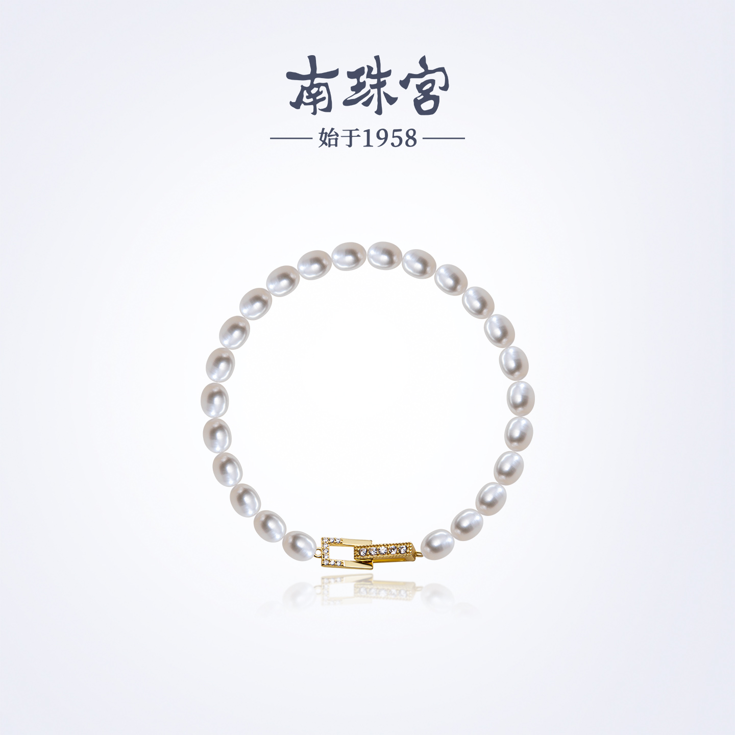 南珠宫925银淡水珍珠手链小米珠年轻款百搭通勤女C-S079SD-J