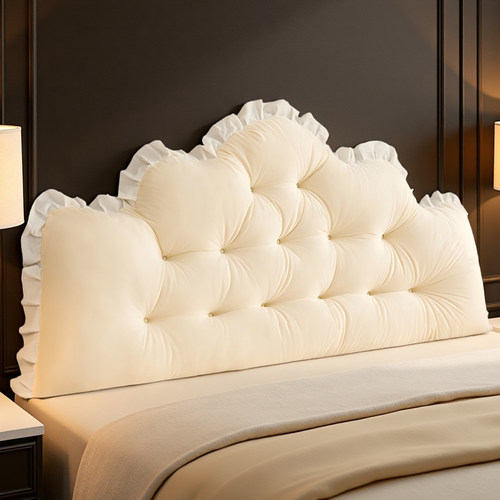 家居床头防撞软垫米黄榻榻米软包大靠背飘窗看书靠垫护腰绑带固定