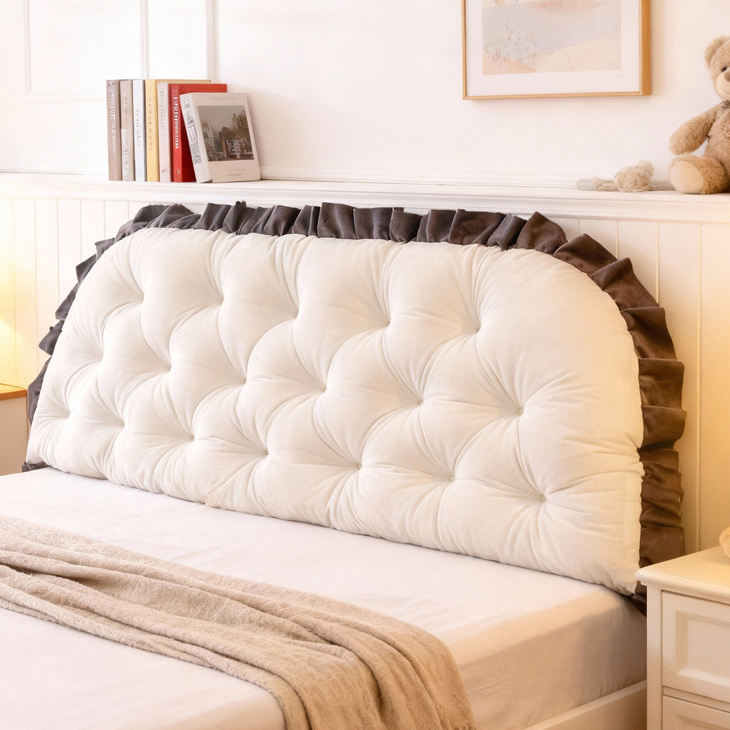 简约床头靠垫软包加绒卧室床上看书靠枕宿舍防撞软包榻榻米大靠背,居家布艺,床头靠垫,淘宝优惠券,粉丝福利购,淘宝优惠卷