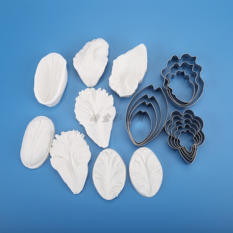 郁金香花瓣纹理切模翻糖模具组合