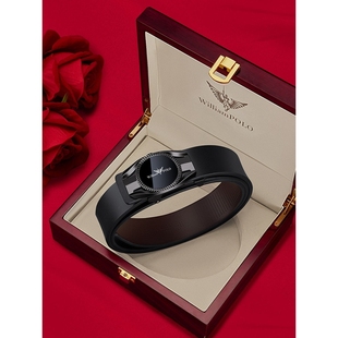 酷奇男士皮带直销真皮自动扣腰带休闲商务裤腰带代发