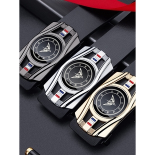 酷奇男士皮带男真皮无牙内穿自动扣腰带纯牛皮年轻人时尚裤带