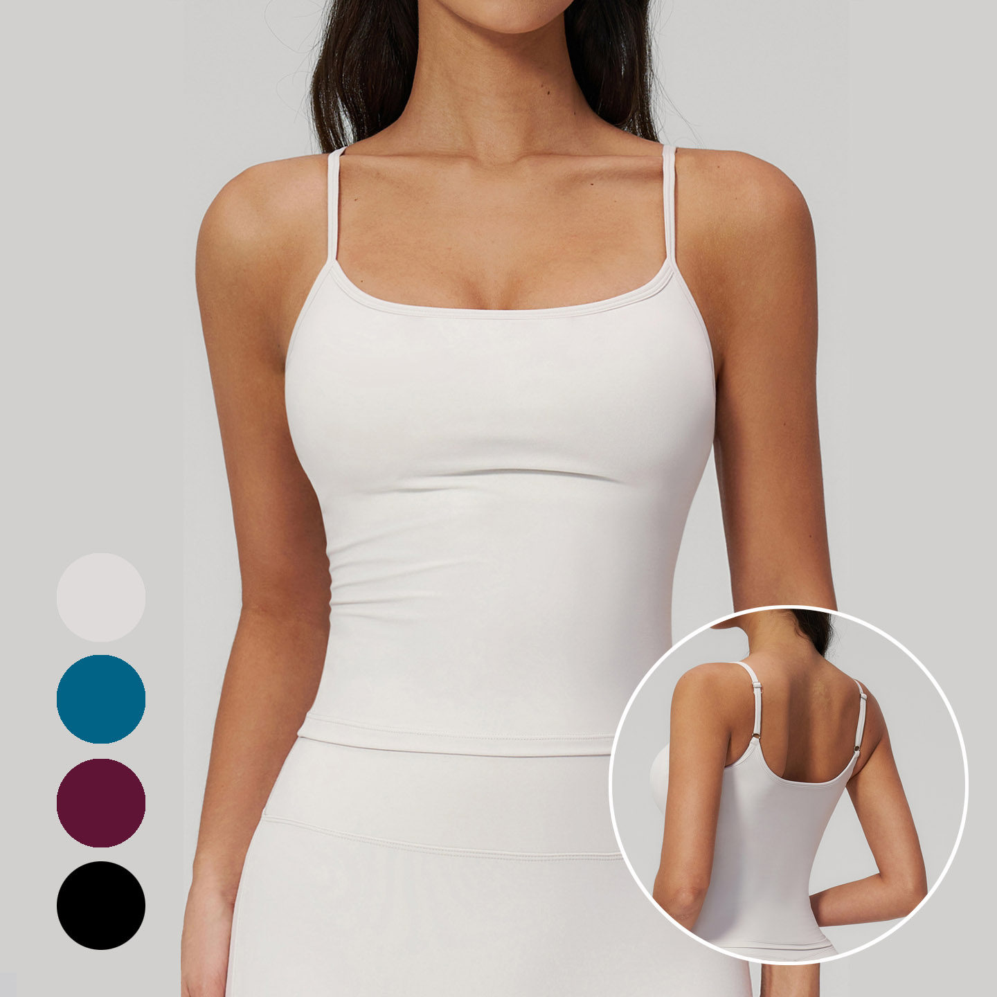 有胸垫奶油感磨毛运动背心女速干瑜伽服跑步健身吊带上衣外穿打底