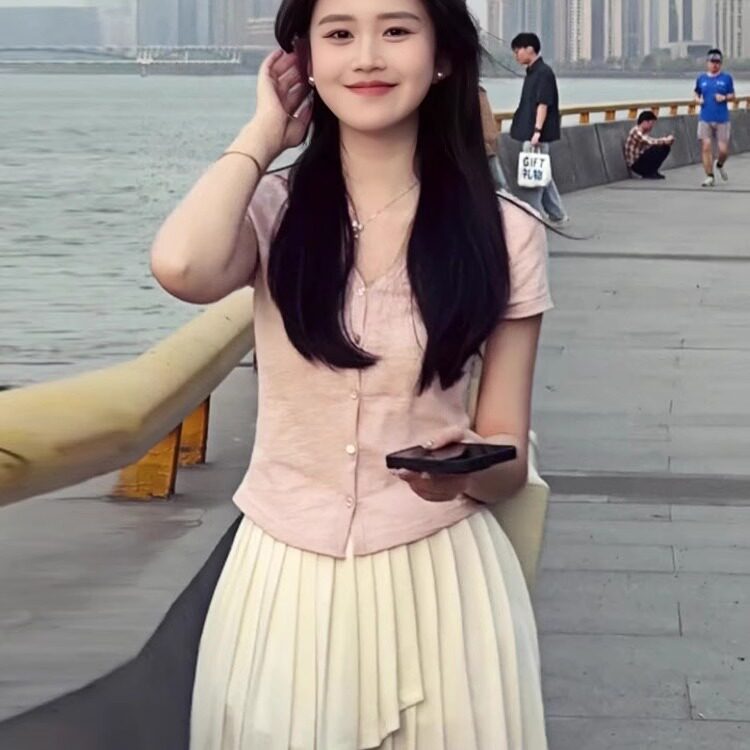 韩系甜美风一整套穿搭女2